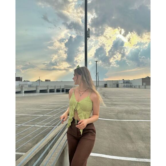 Cider Sage Green Ruffled Lace Tank Top – NWOT – Size XL - Picture 12 of 14